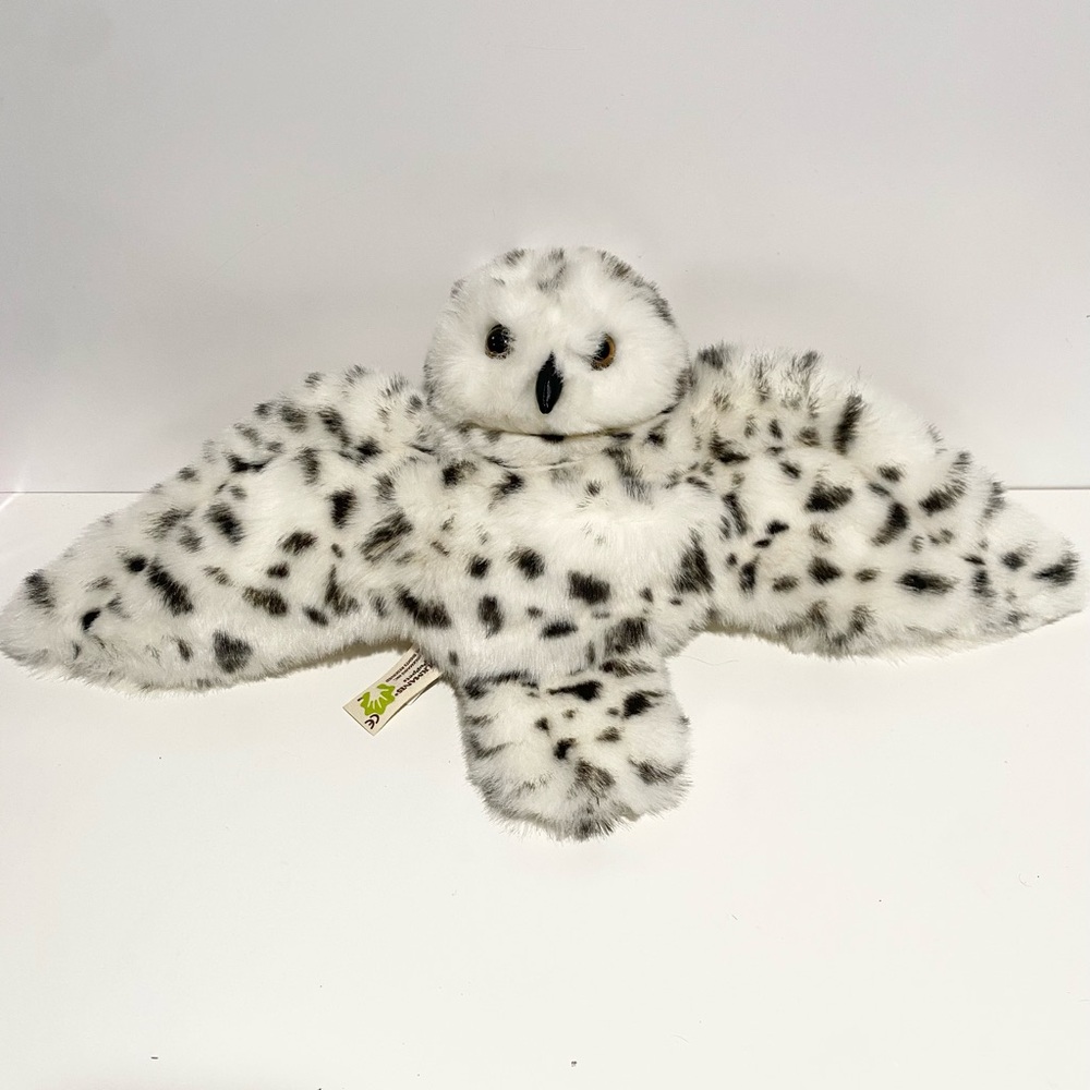 Folkmanis Puppet Plush Snowy‎ Owl Toy - White and Black - Picture 7 of 9